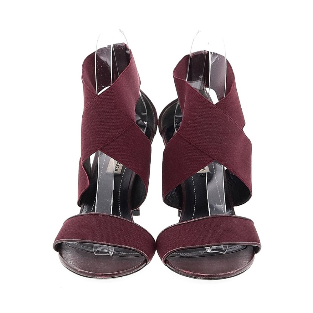 Balenciaga Valentine’s Day ready deep Burgundy Heeled Sandals 37.5 (7 1/2) 326 - Picture 2 of 12